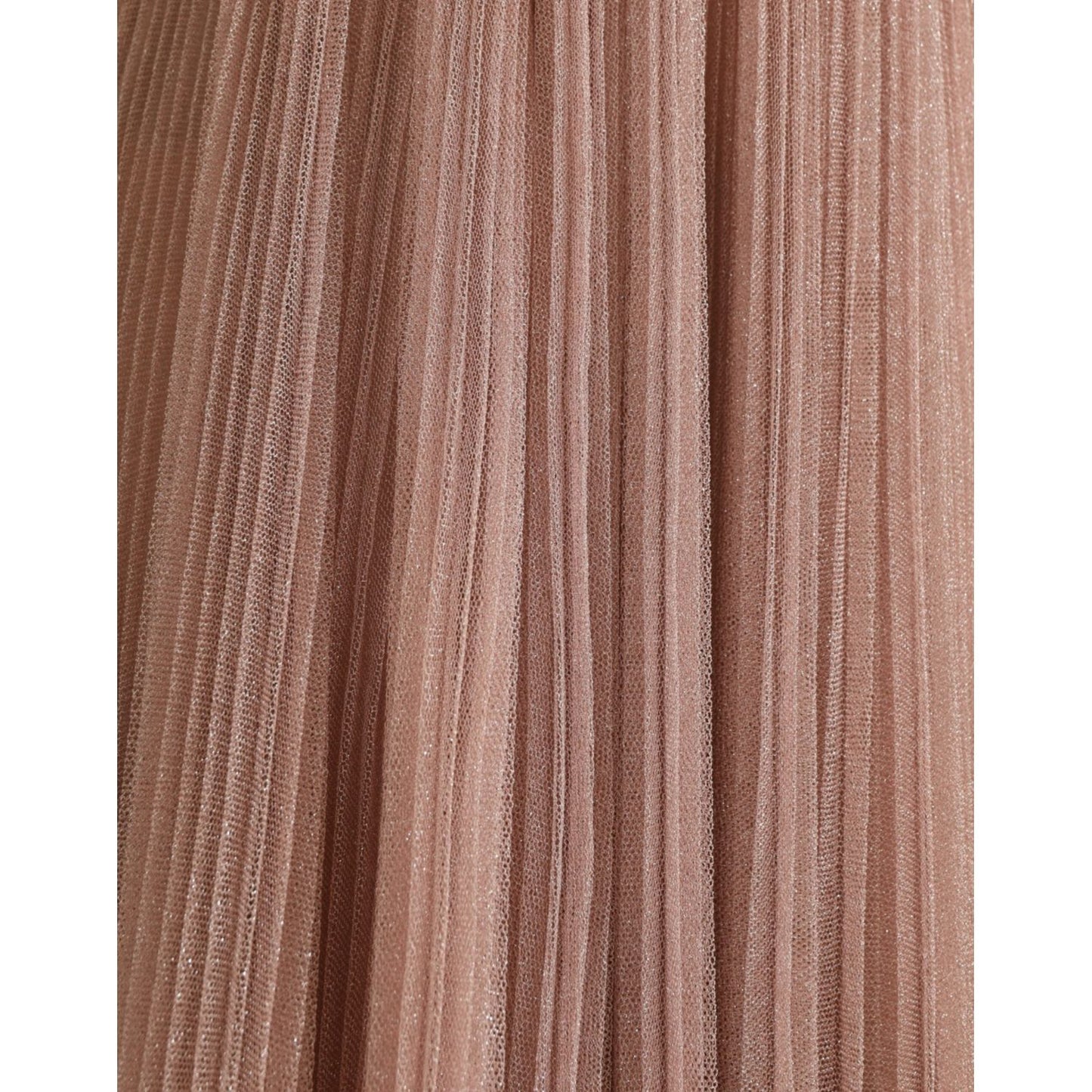 Dolce & Gabbana Light Lilac Pleated Lame Tulle One Shoulder Dress DR281136-42