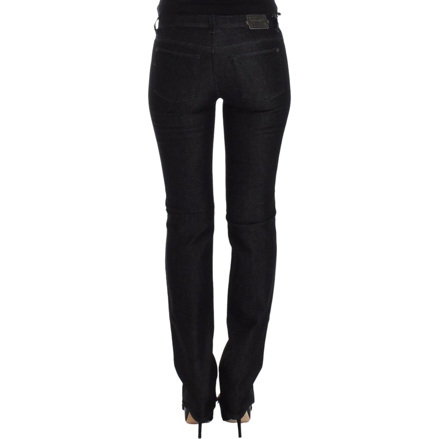 Ermanno Scervino Black Slim Jeans Denim Pants Skinny Leg Stretch SIG12452-2