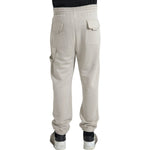 Dolce & Gabbana Off White Viscose Cargo Jogger Sweatpants Pants PAN75066-48
