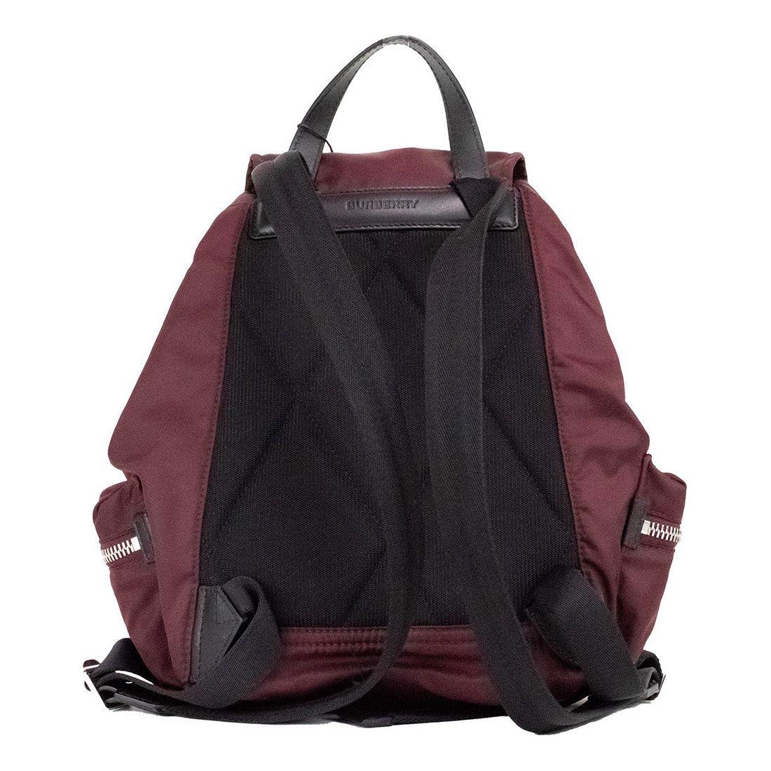 Burberry Medium Burgundy Econyl Nylon Rucksack Drawstring Backpack Bookbag 46530