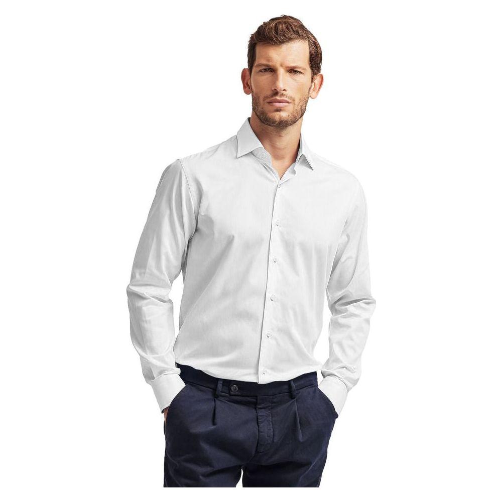 Ballantyne White Cotton Men Shirt BA-12354-IT38 | XS