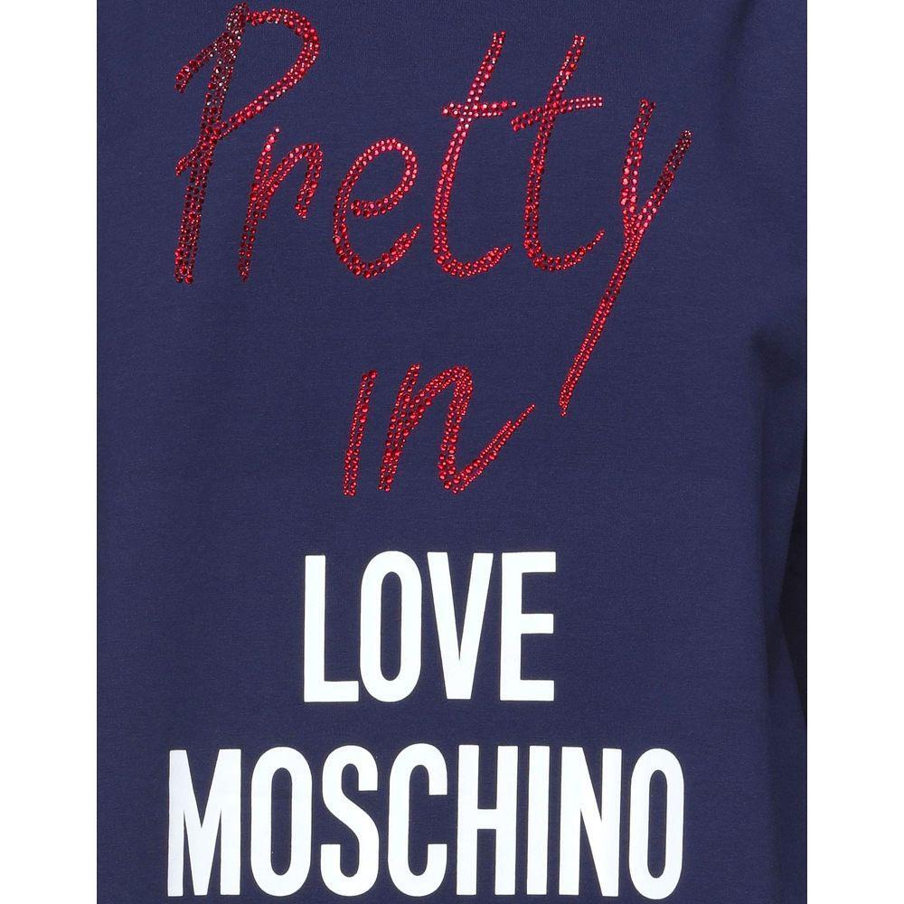 Love Moschino Blue Cotton Women Dress LO-4727-IT44|L