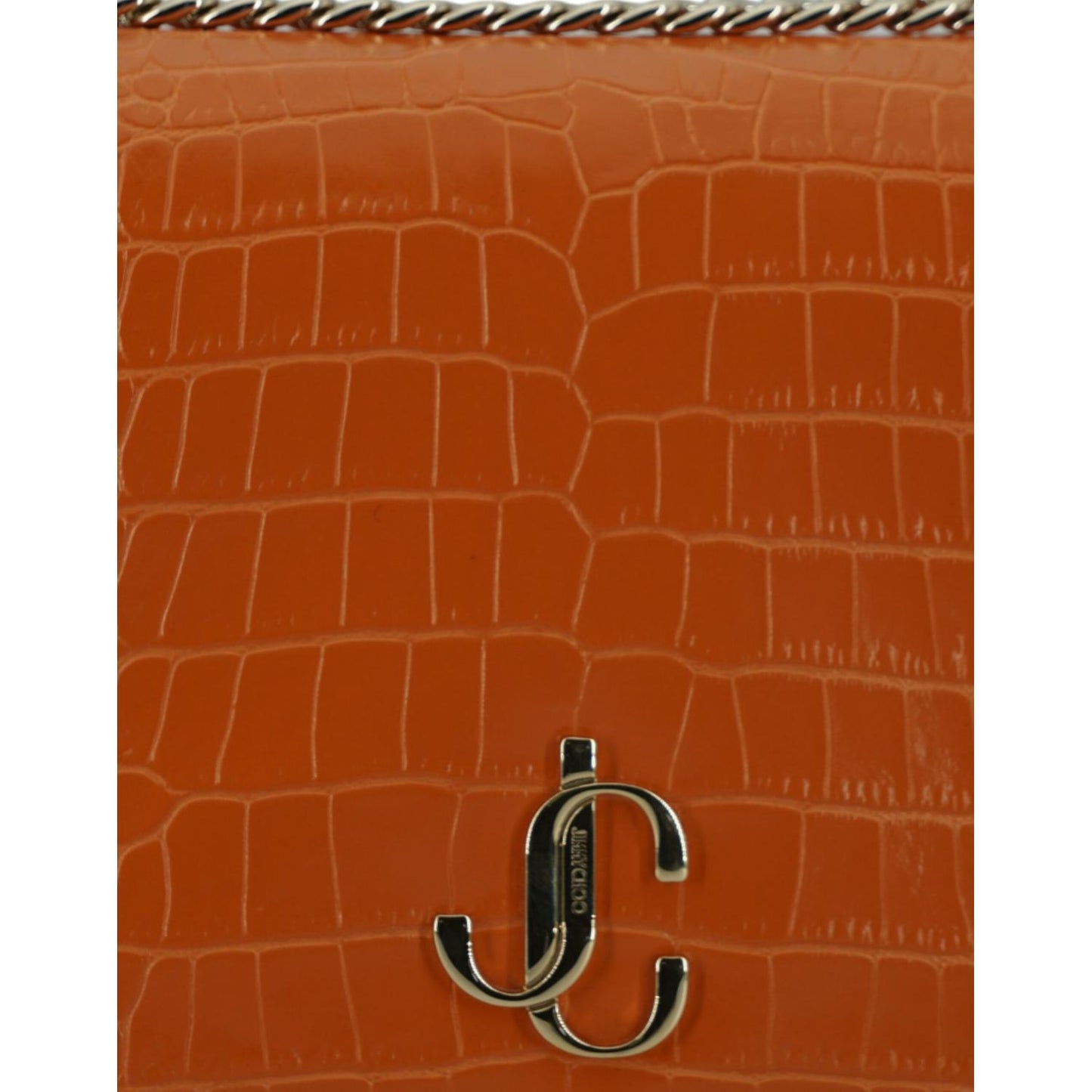 Jimmy Choo Amber Orange Leather Shoulder Bag 196176862228