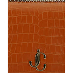 Jimmy Choo Amber Orange Leather Shoulder Bag 196176862228