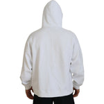 Dsquared² White Cotton Hooded Printed Men Pullover Sweater TSH83494-48