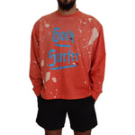 Dsquared² Orange Printed Long Sleeves Pullover Sweater TSH83527-48