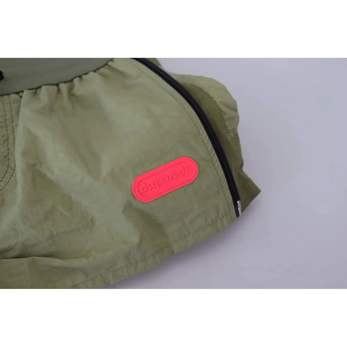 Dsquared² Green Cotton Mid Waist Drawstring Tapered Shorts PAN74533-38