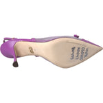 Dolce & Gabbana Purple Leather Mesh High Heels Slingback Shoes LA10808-39