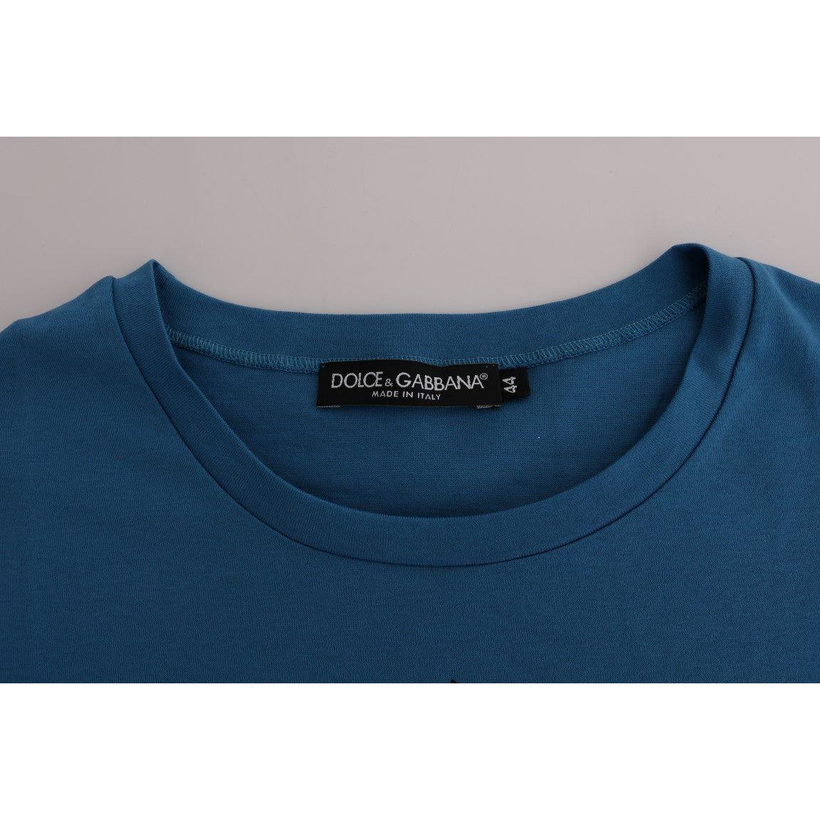 Dolce & Gabbana Blue Cotton 2017 Motive T-Shirt