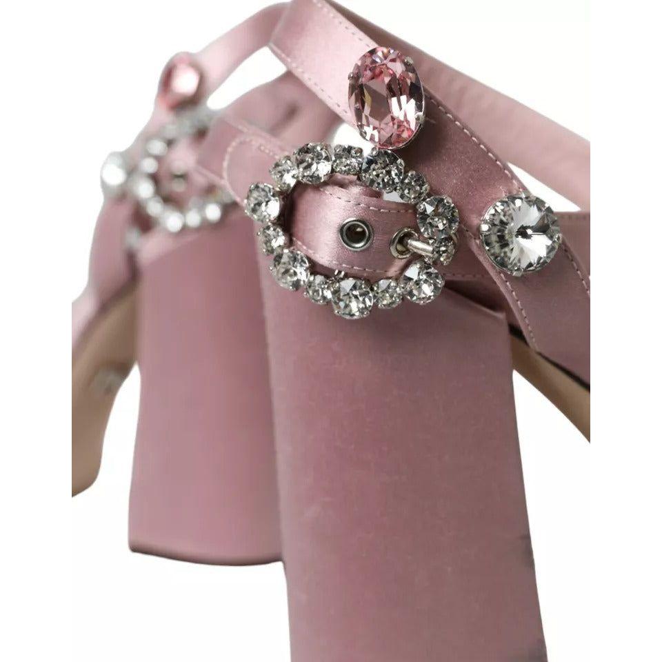 Dolce & Gabbana Pink Turkey Feather Embellished Sandals Shoes LA10797-39