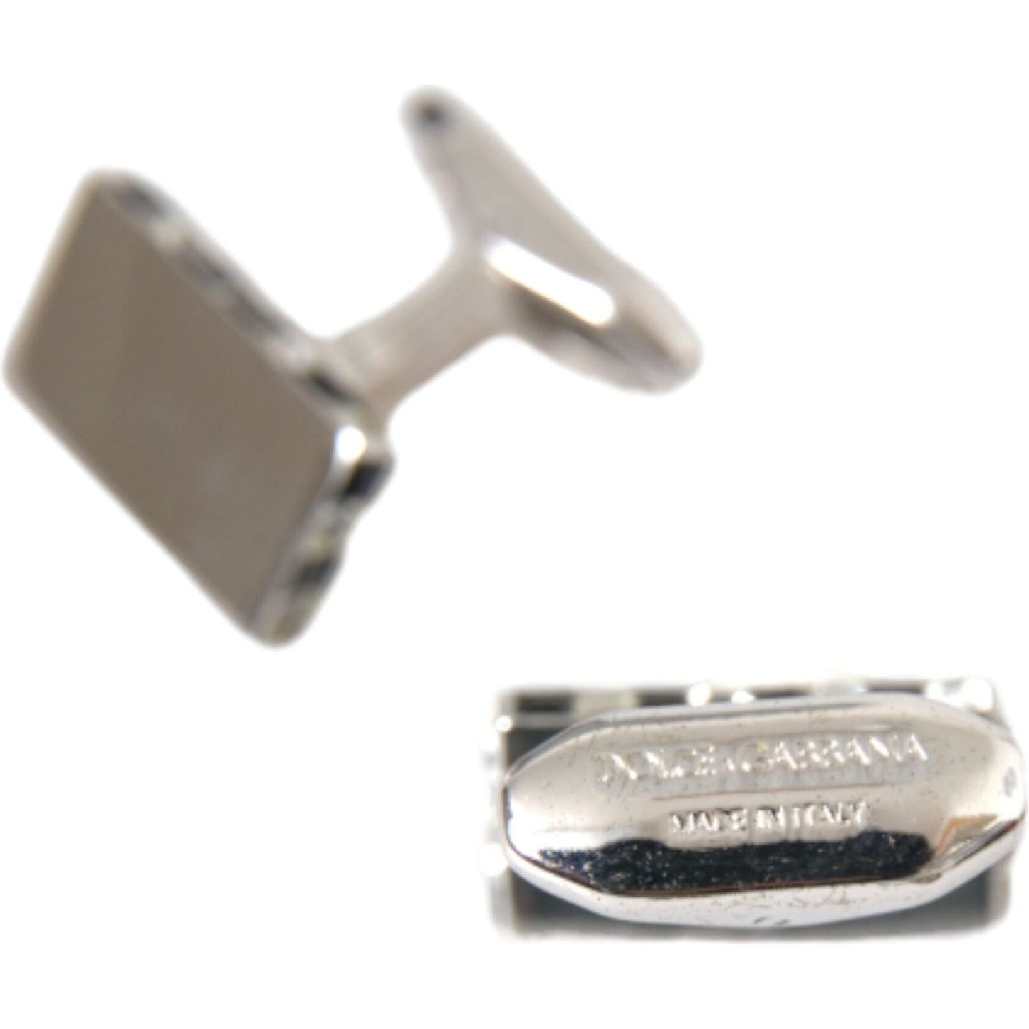 Dolce & Gabbana Silver Plated Metal Brass Pin Men Cufflinks SMY10207