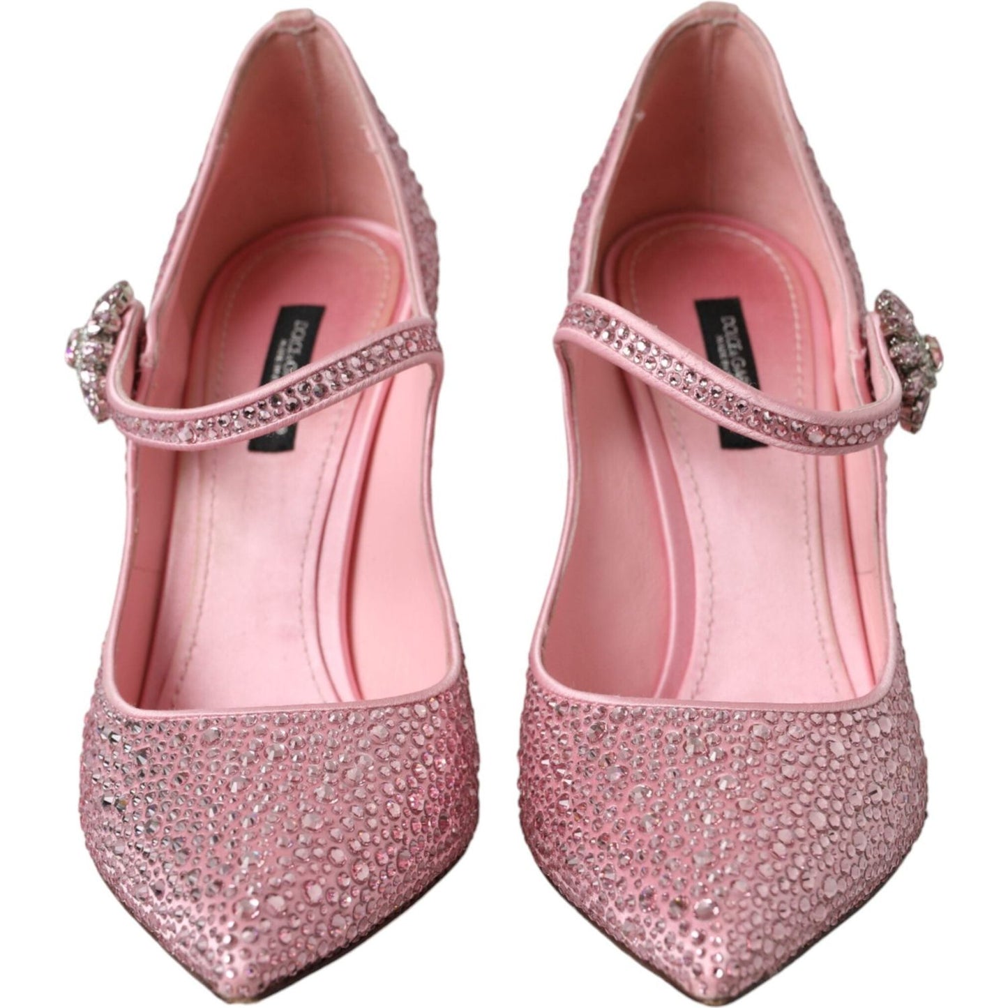 Dolce & Gabbana Pink Strass Crystal Heels Pumps Shoes LA11007-39