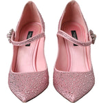 Dolce & Gabbana Pink Strass Crystal Heels Pumps Shoes LA11007-39