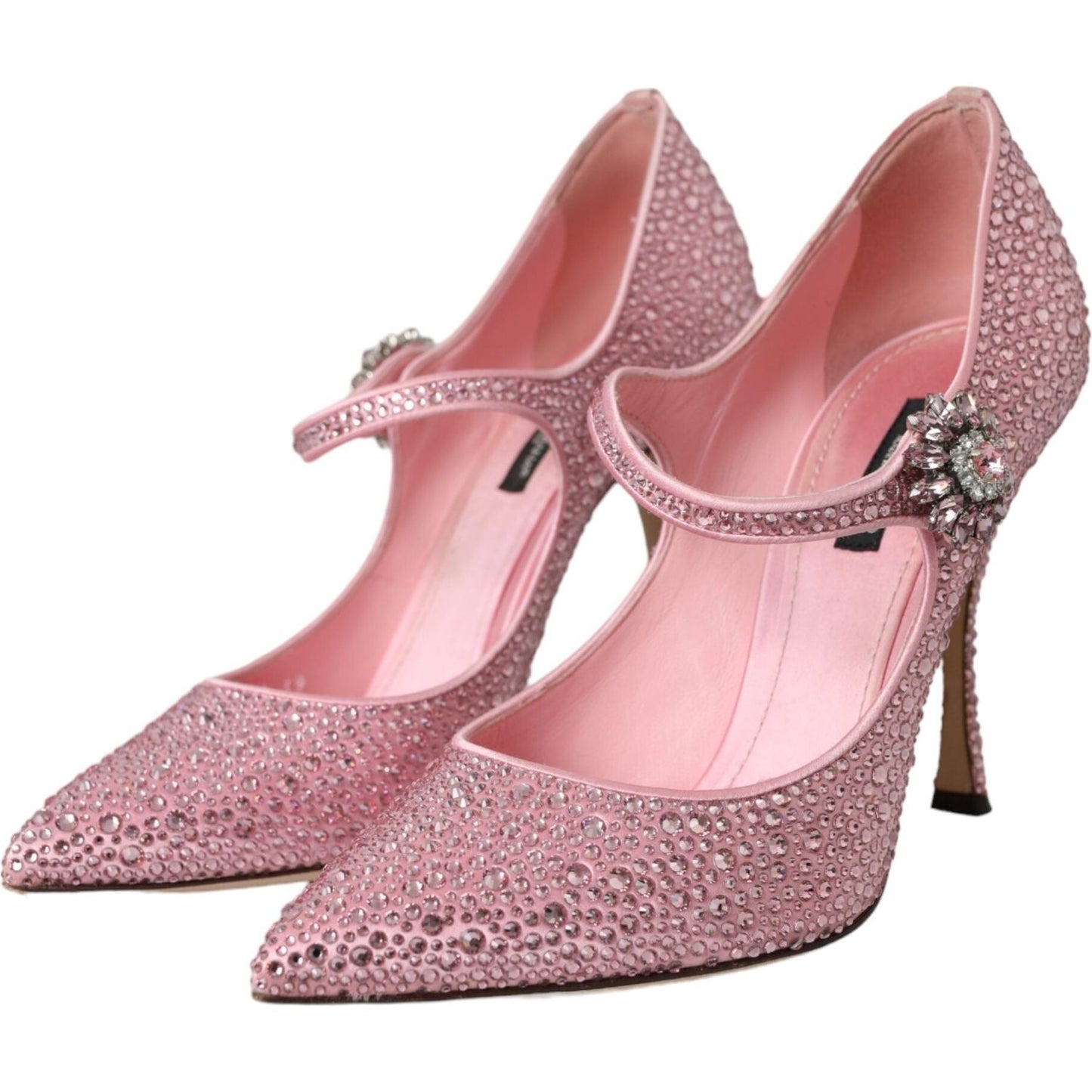 Dolce & Gabbana Pink Strass Crystal Heels Pumps Shoes LA11007-39
