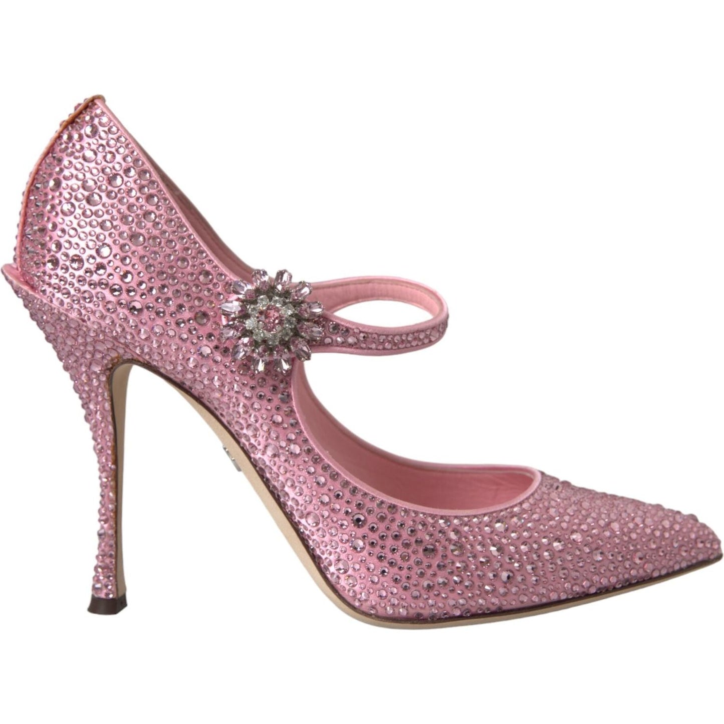 Dolce & Gabbana Pink Strass Crystal Heels Pumps Shoes LA11007-39