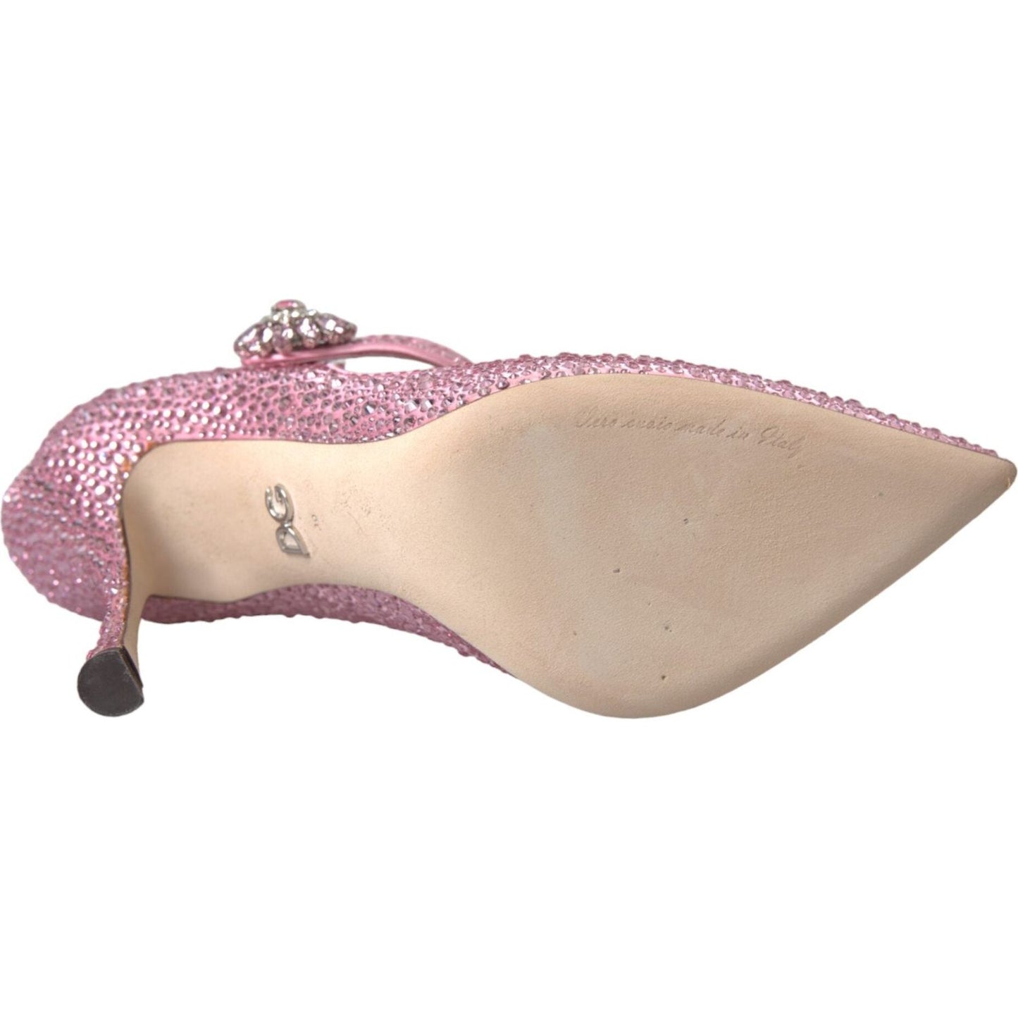 Dolce & Gabbana Pink Strass Crystal Heels Pumps Shoes LA11007-39