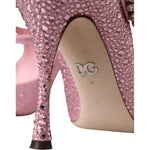 Dolce & Gabbana Pink Strass Crystal Heels Pumps Shoes LA11007-39