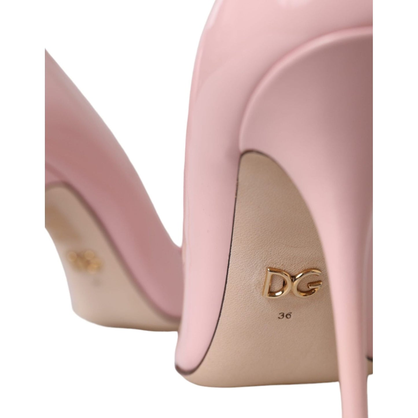 Dolce & Gabbana Light Pink Patent Leather Pumps Heels Shoes LA11136-40.5