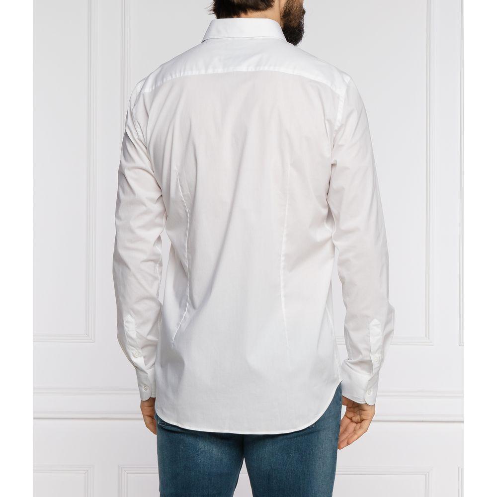 Aeronautica Militare White Cotton Men Shirt AE-7878-S