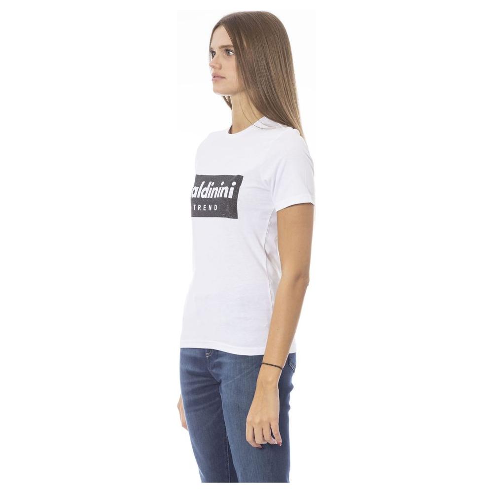 Baldinini Trend White Cotton Women Top BA-23910-XS