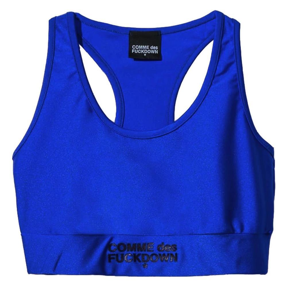 Comme Des Fuckdown Blue Nylon Tops & T-Shirt