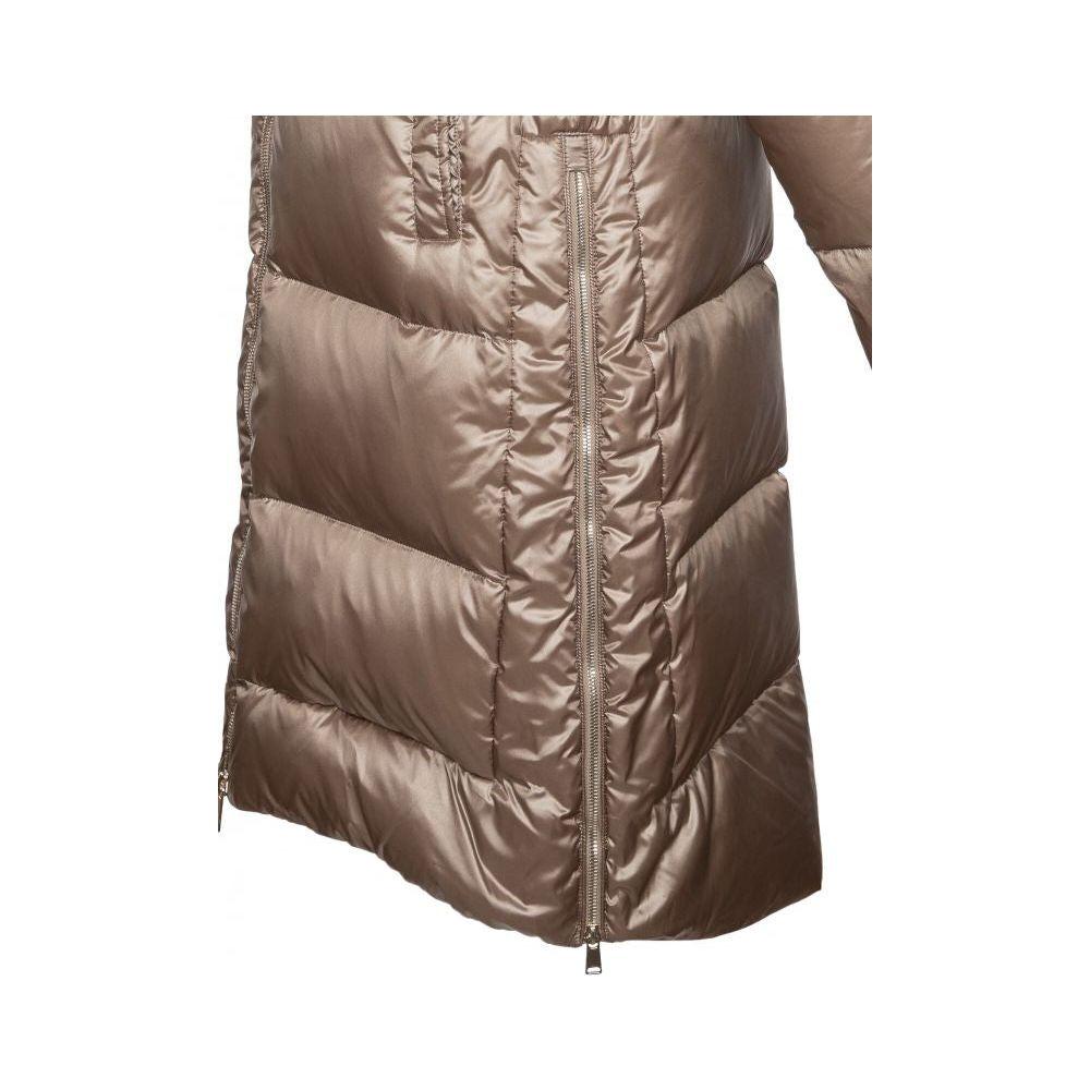 People Of Shibuya Beige Polyester Jackets & Coat PE-13571-IT40|S
