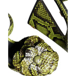 Dolce & Gabbana Green Exotic Leather Ankle Strap Heels Sandals Shoes LA11321-39