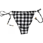 Dolce & Gabbana Black White Check Swimwear Beachwear Bottom Bikini BIK1816-3