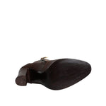 Dolce & Gabbana Brown Leather Heels Mid Calf Boots Shoes