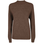 Yes Zee Brown Acrylic Women Sweater YE-13708-XL