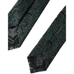 Dolce & Gabbana Green Floral Pattern 100% Silk Adjustable Men Tie KRA3342