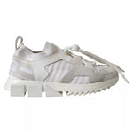Dolce & Gabbana White Mesh Sorrento Trekking Sneakers Shoes