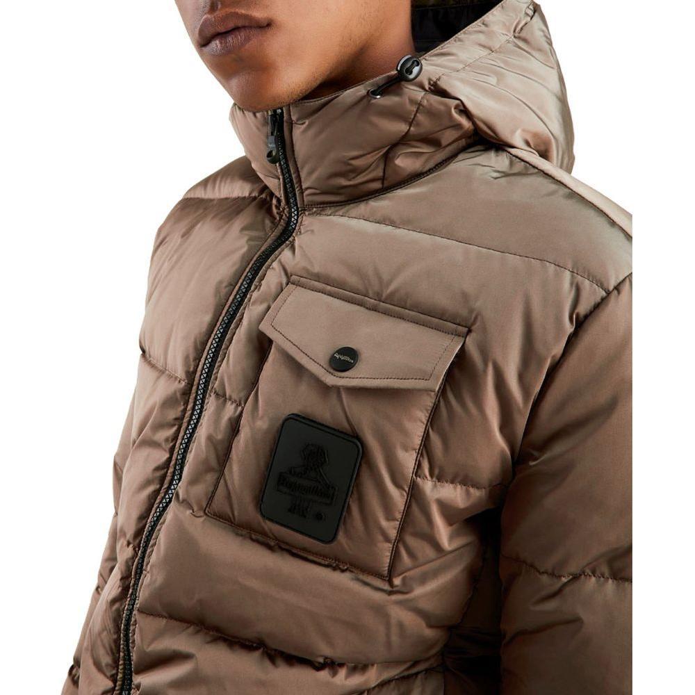 Refrigiwear Brown Nylon Men Jacket