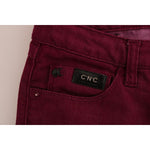 Costume National Red Wash Cotton Stretch Denim Jeans SIG30126-1