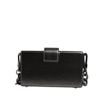 Dolce & Gabbana Metallic Gray DG BOX Leather Shoulder Chain Strap Bag