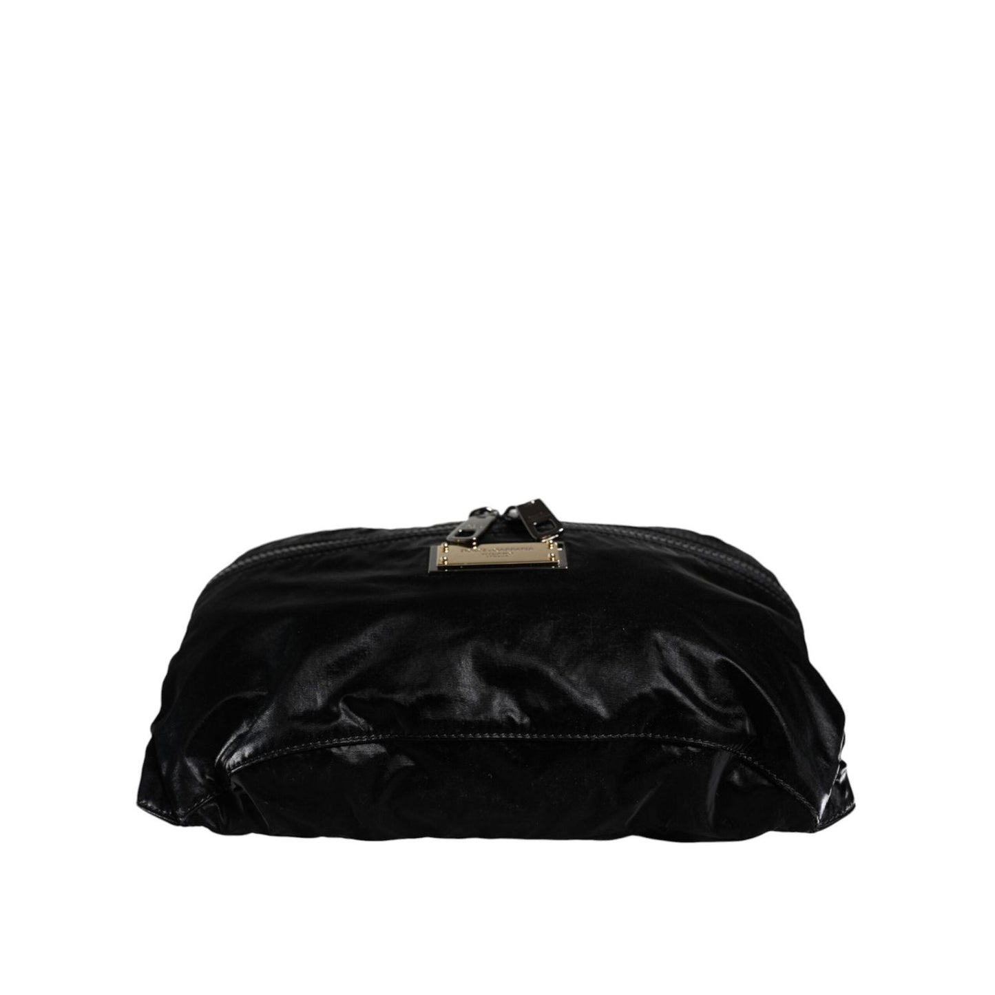 Dolce & Gabbana Black Nylon Fabric Belt Waist Fanny Pack Bag BAG4106