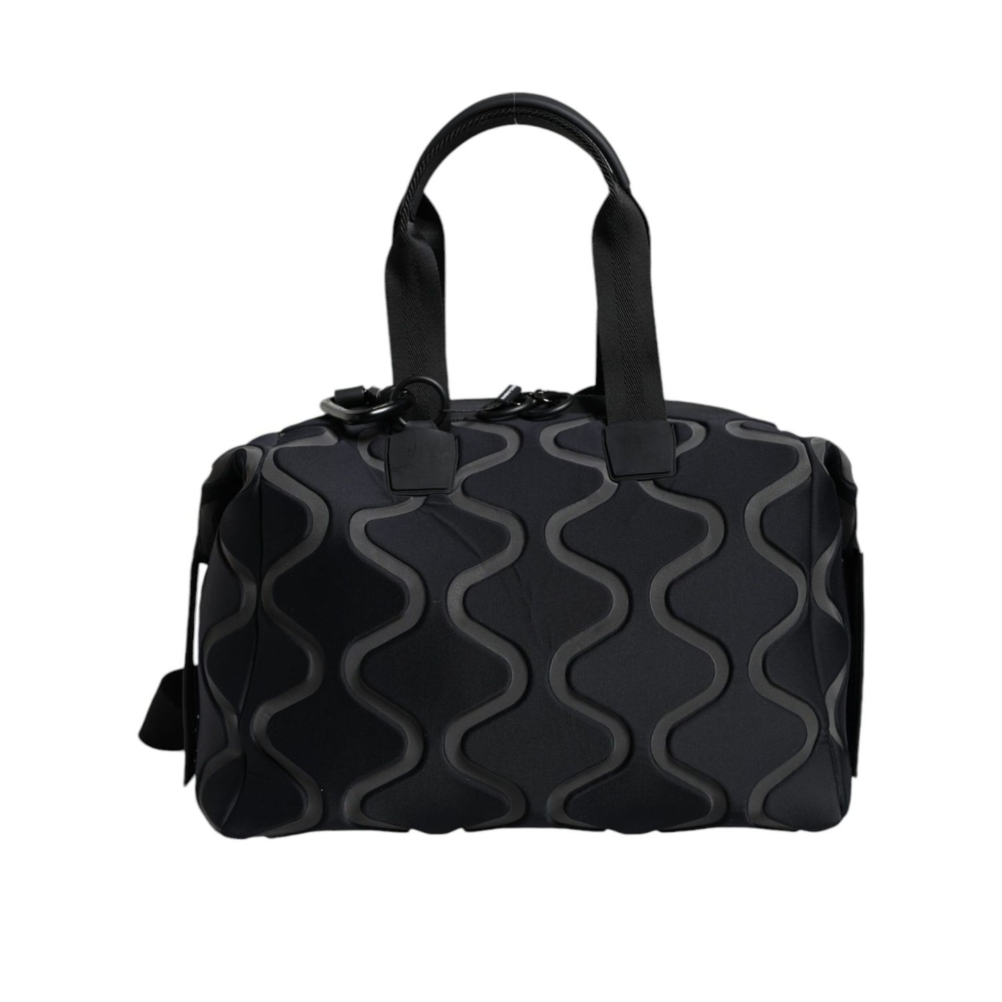 Dolce & Gabbana Black Neoprene Logo Sport Gym Duffel Shoulder Bag