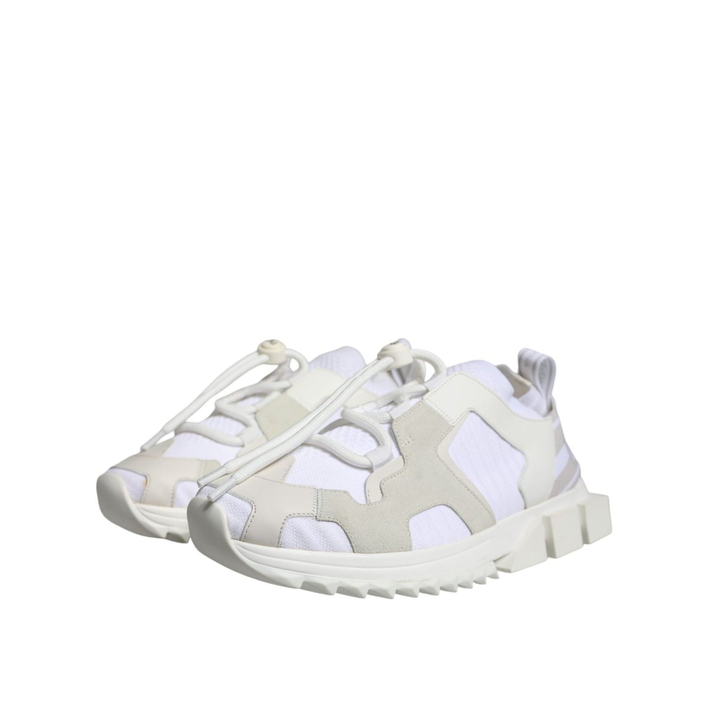 Dolce & Gabbana White Mesh Sorrento Trekking Sneakers Shoes LA12647-37