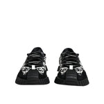 Dolce & Gabbana Black Logo Lace Up Low Top NS1 Sneakers Shoes