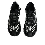 Dolce & Gabbana Black Logo Lace Up Low Top NS1 Sneakers Shoes
