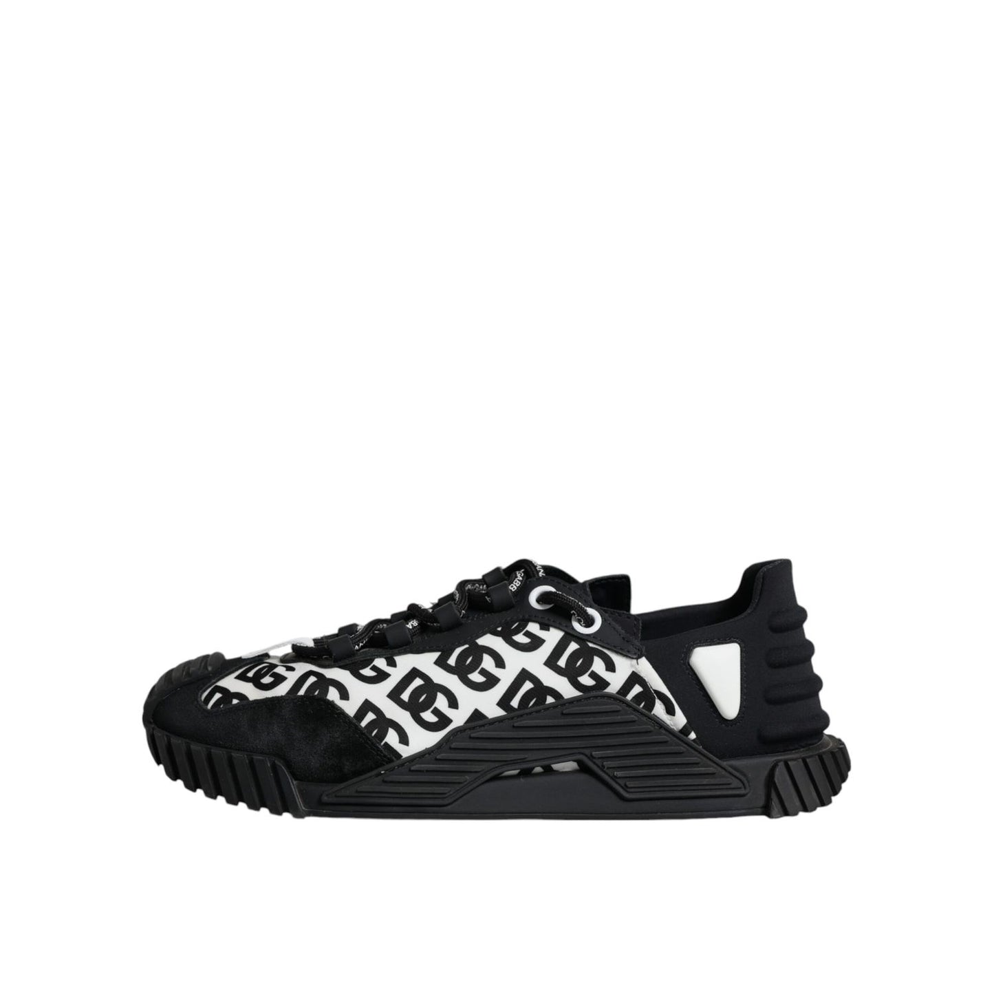 Dolce & Gabbana Black Logo Lace Up Low Top NS1 Sneakers Shoes