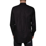 Dolce & Gabbana Black Cotton Button Down Men Casual Shirt TSH84090-38