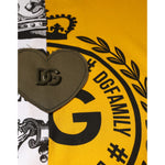 Dolce & Gabbana White Yellow Logo Print Short Sleeve T-shirt