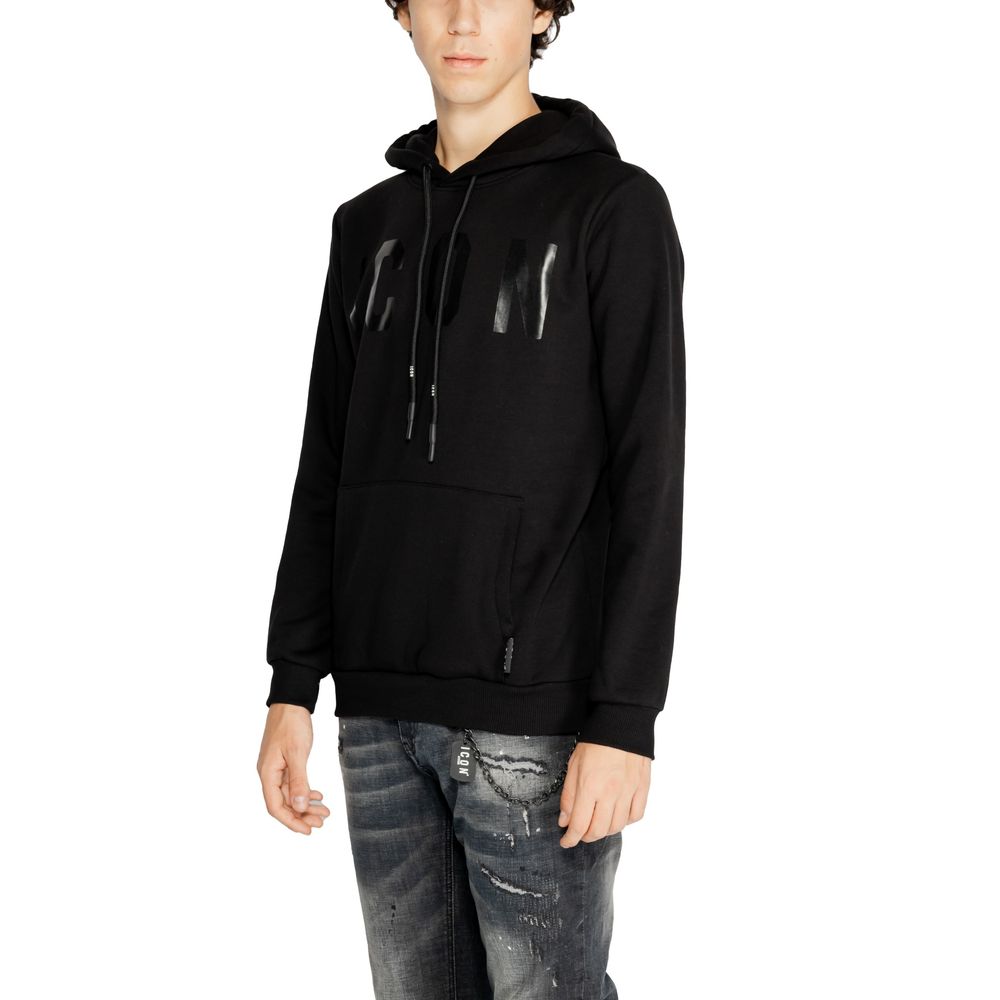 Icon Black Cotton Hoody