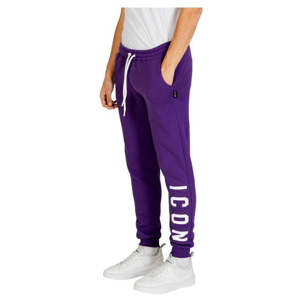 Icon Purple Cotton Joggers Workout Pant IC-15610800151-IT44 | S