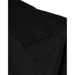 Dolce & Gabbana Black Wool Double Breasted Men Coat Jacket