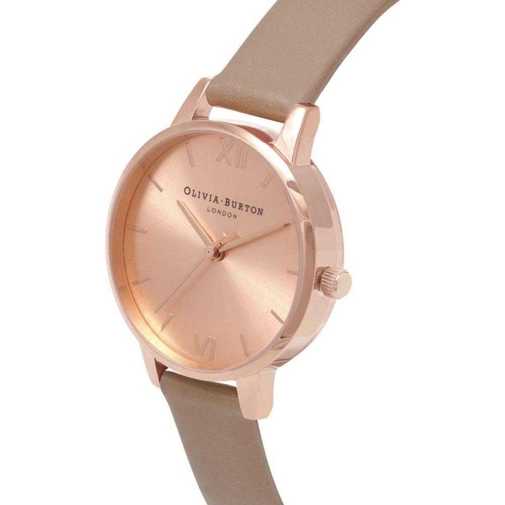 Olivia Burton Brown Artificial Leather Dress Watch