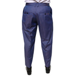 Dolce & Gabbana Blue Wool Tapered Formal Dress Pants