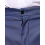 Dolce & Gabbana Blue Wool Tapered Formal Dress Pants