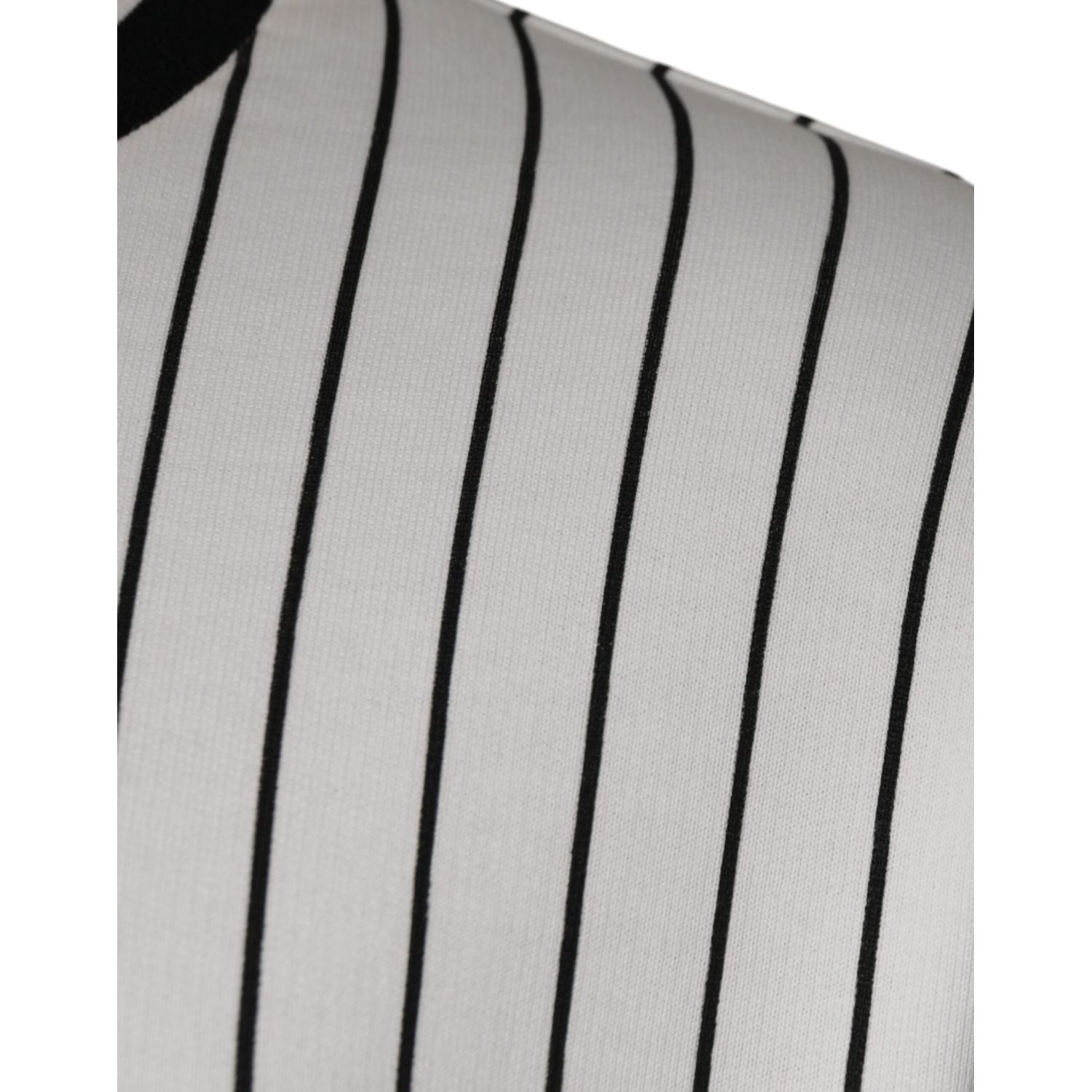 Dolce & Gabbana Black White Stripes Logo Sweatshirt Sweater